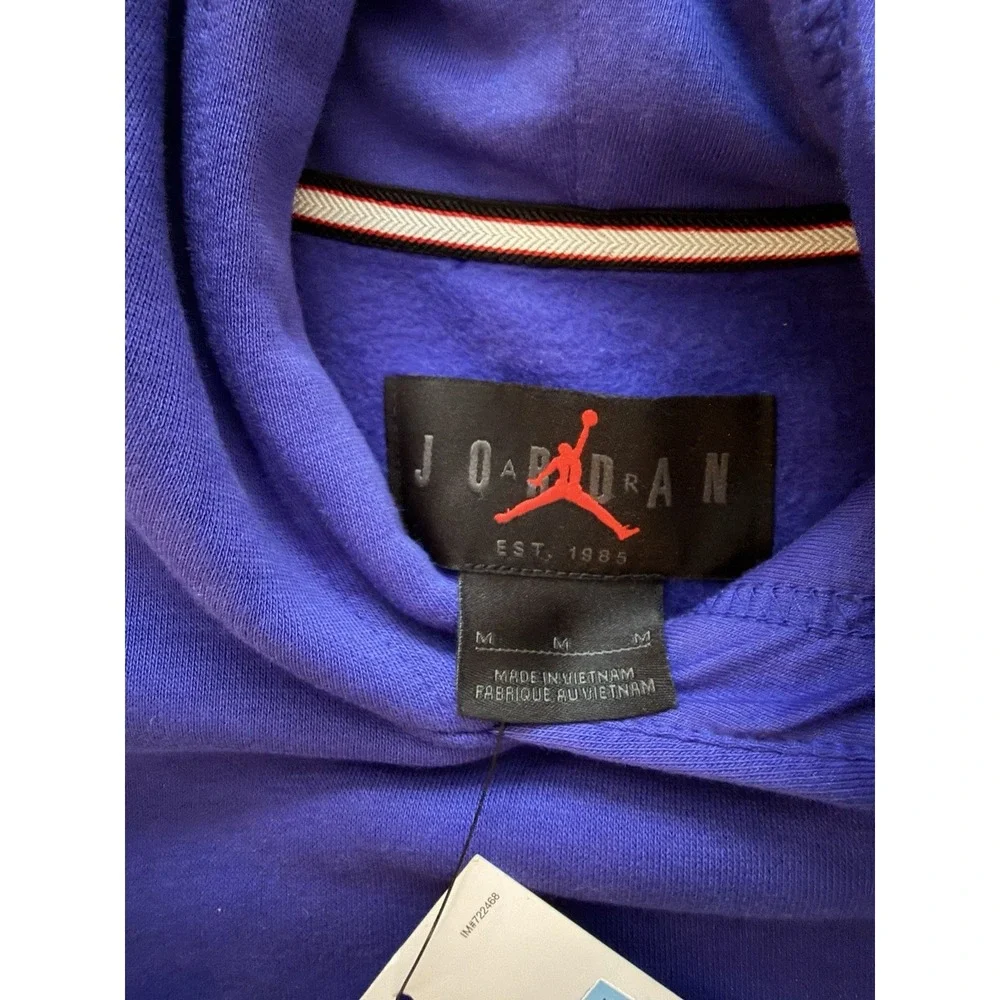Jordan Brooklyn Fleece Pullover Hoodie Purple/blue Color Size Medium